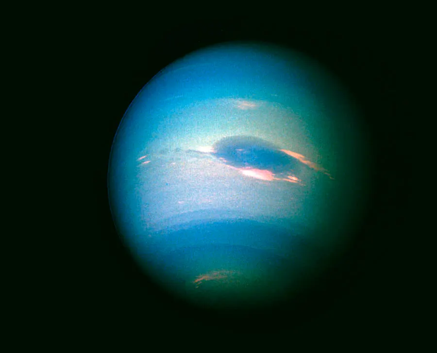 Neptune, photographed by Voyager 2 (NASA)